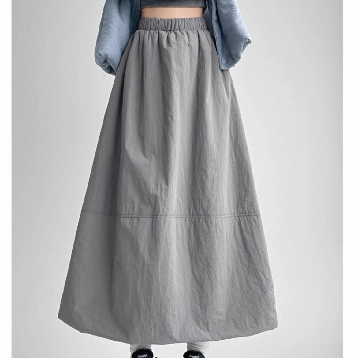 2色、大人カジュアルスカート、 ロングスカート、秋冬スカート、無地スカート、個性的、厚手、防寒対策、受注制作