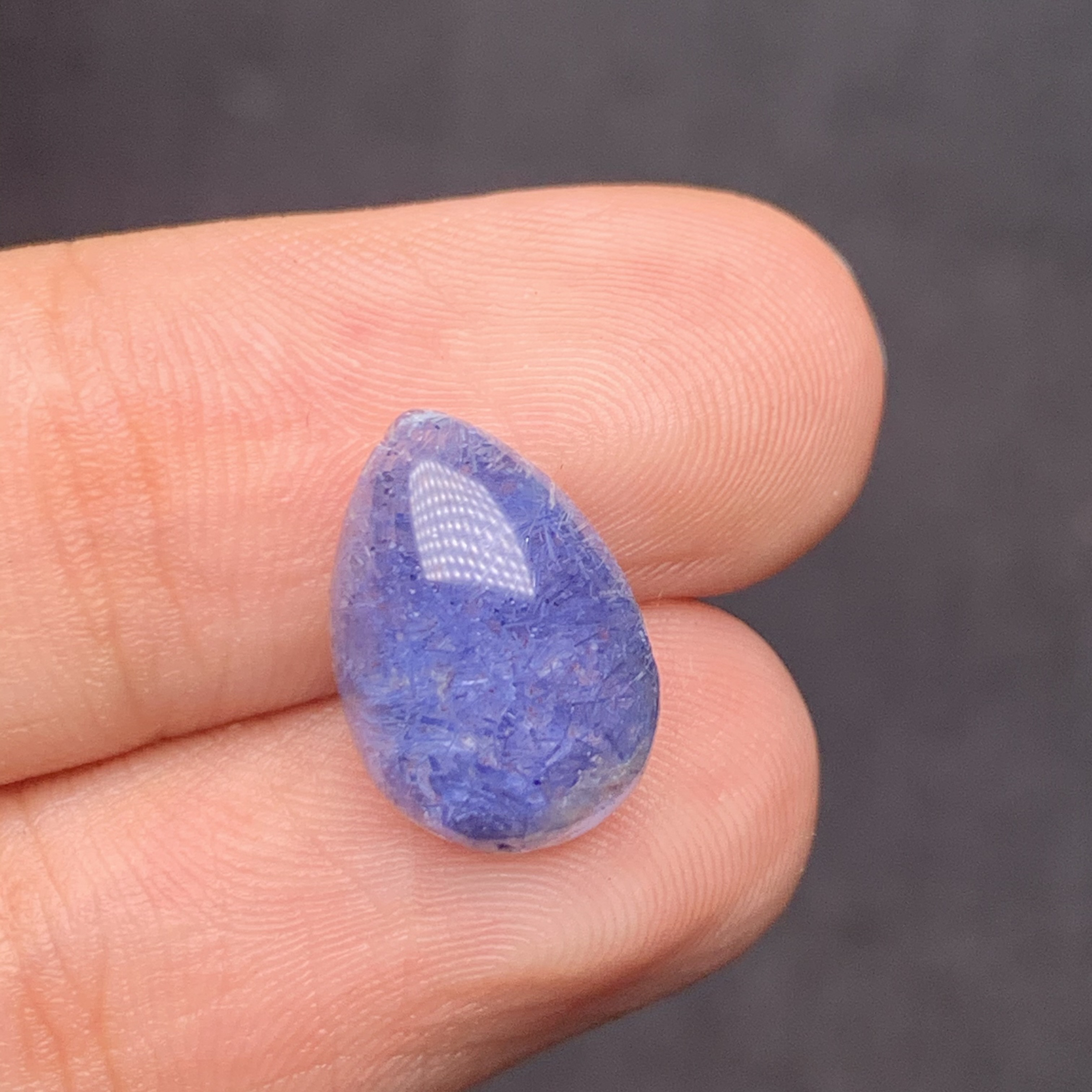 1  グラム デュモルチエライトインクォーツ ルース／天然水晶の中の青い世界／一点もの 希少天然石