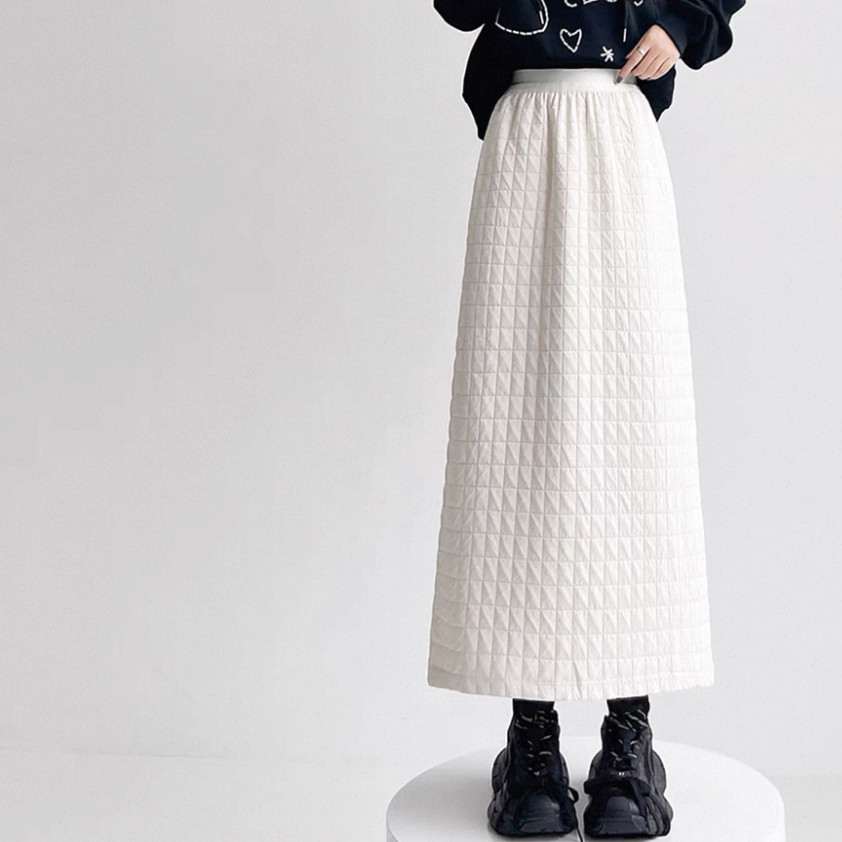 2色、秋冬スカート、無地スカート、大人カジュアルスカート、 ロングスカート、個性的、厚手、防寒対策、受注制作