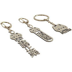 安藤正楽 水野広徳 反戦平和 切り文字ネームタグ 漢字形状透かし彫り銀色ステンレス製キーホルダー 動物シリーズ 猫 セミ 2枚目の画像