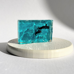 ジンベイザメの（コバルトブルー濃い）オブジェ / レジン / インテリア / 置物 / 夏 / 海 2枚目の画像