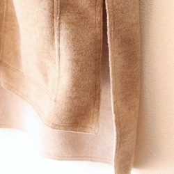 深Vポケット付きベスト（杢ベージュ） 7枚目の画像