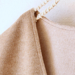 深Vポケット付きベスト（杢ベージュ） 9枚目の画像