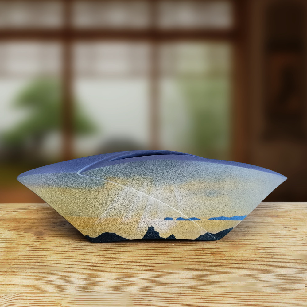 【陶器】光彩器ー光る海ー