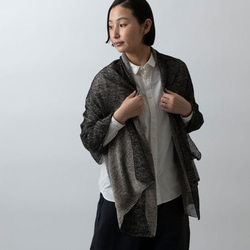 リネンニット　リバーシブルストール　オペラルージュ×サーブル 8枚目の画像