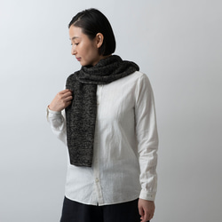 リネンニット　リバーシブルストール　オペラルージュ×サーブル 9枚目の画像