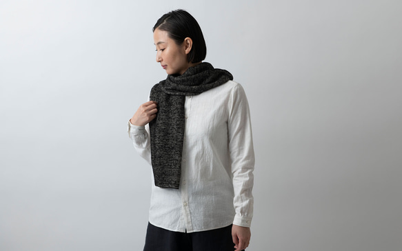 リネンニット　リバーシブルストール　オペラルージュ×サーブル 9枚目の画像