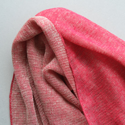 リネンニット　リバーシブルストール　オペラルージュ×サーブル 5枚目の画像