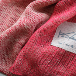 リネンニット　リバーシブルストール　オペラルージュ×サーブル 2枚目の画像