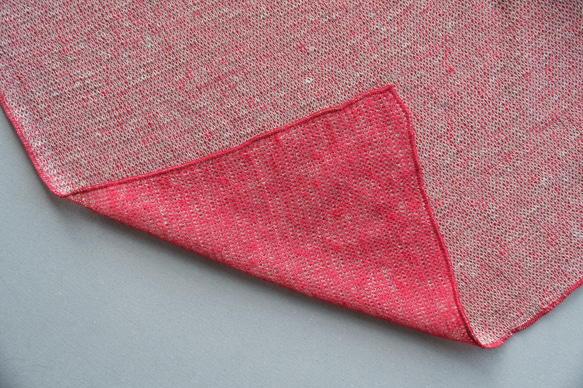 リネンニット　リバーシブルストール　オペラルージュ×サーブル 6枚目の画像