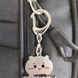 平和広島 平和長崎 兼愛交利 切り文字ネームタグ 漢字形状透かし彫り銀色ステンレス製キーホルダー 動物シリーズ 兎 鼠 16枚目の画像