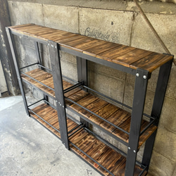 サ*ス様 植物育成棚　ダクトレール付き アイアンシェルフ　男前インテリア 092 サ*ス様 植物育成棚 ダクトレール付き アイアンシェルフ 男前