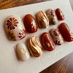 【成人式アート！】ジェルネイルチップ ʕ•̫͡•ʕ•̫͡•ʔご予約お急ぎください 2枚目の画像