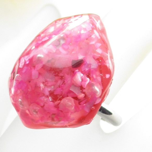 サンゴのタンゴでリズムにのったクォーツは、横回転がとまりません♪(創作リング)SR914 3枚目の画像