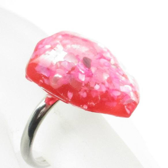 サンゴのタンゴでリズムにのったクォーツは、横回転がとまりません♪(創作リング)SR914 1枚目の画像