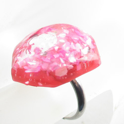 サンゴのタンゴでリズムにのったクォーツは、横回転がとまりません♪(創作リング)SR914 4枚目の画像