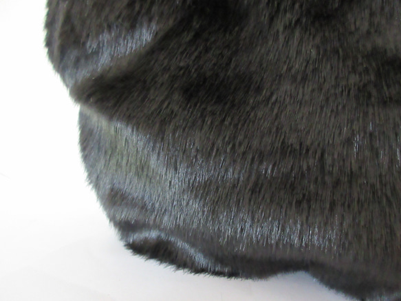 R様オーダー専用ページ＊黒猫のふわふわネコバッグ  エコファー 4枚目の画像