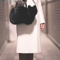 R様オーダー専用ページ＊黒猫のふわふわネコバッグ  エコファー 11枚目の画像