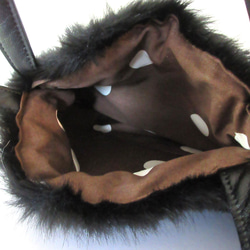 R様オーダー専用ページ＊黒猫のふわふわネコバッグ  エコファー 9枚目の画像