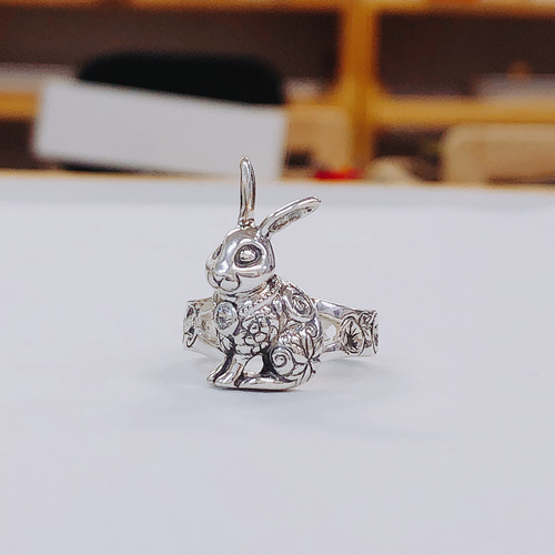 和うさぎのリング ✧ silver 指輪・リング 赤羽彫金 銀ゆび輪 通販