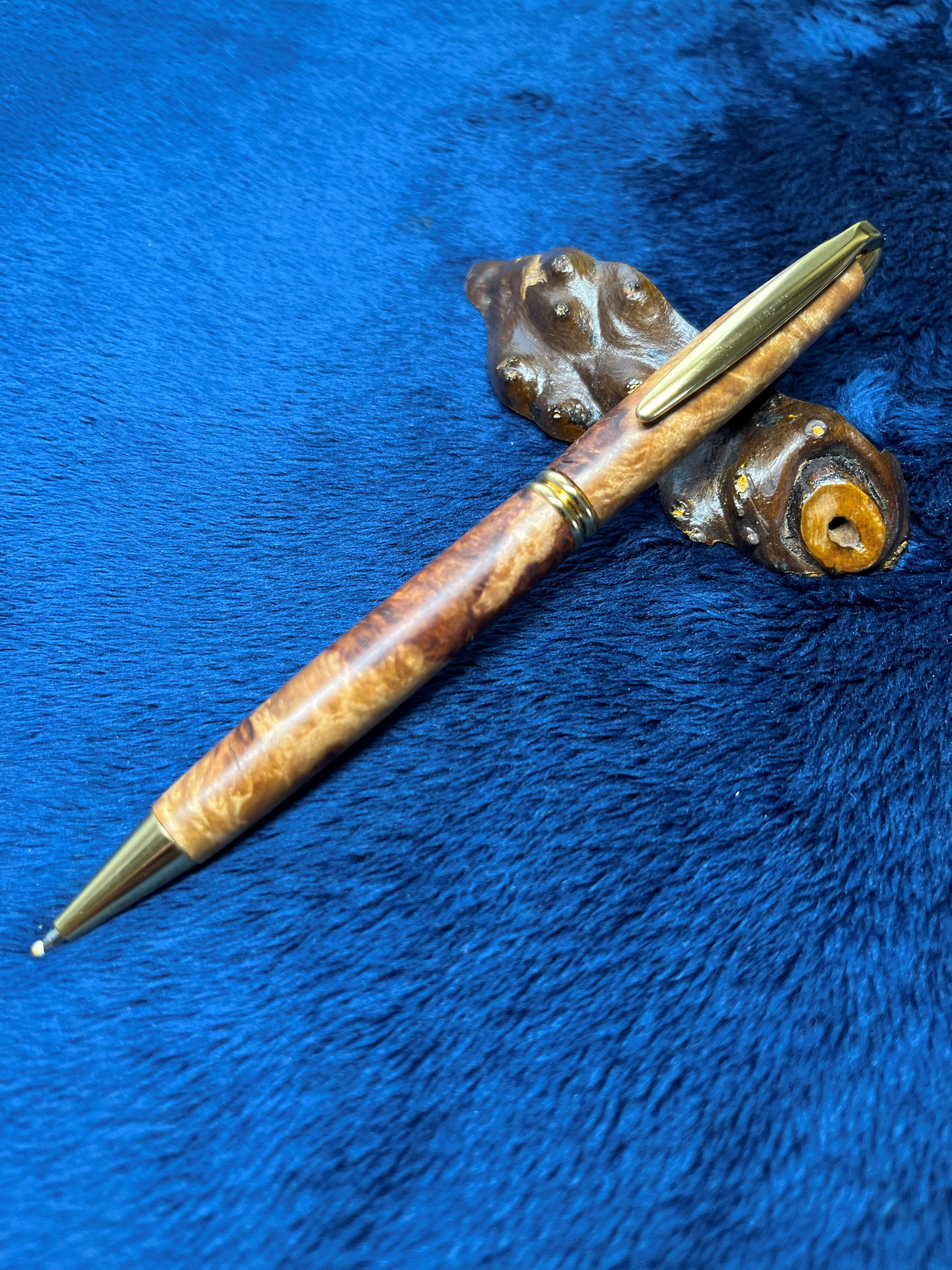 木のボールペン　No,30　カバ　瘤杢