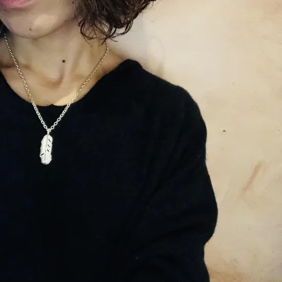 純銀製＊あずき3mmチェーン 46cm