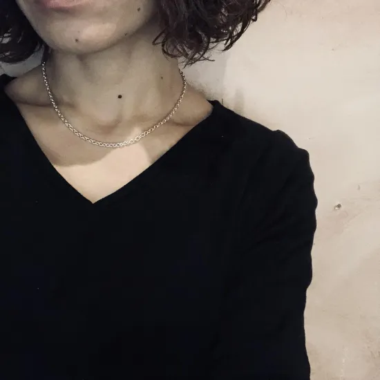 純銀製＊あずき3mmチェーン 46cm