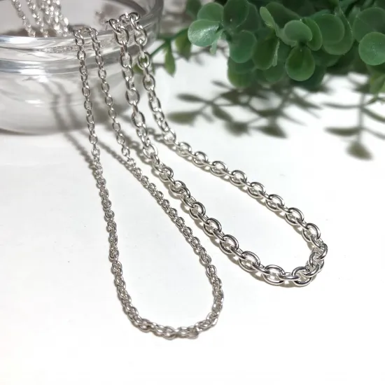 純銀製＊あずき3mmチェーン 46cm