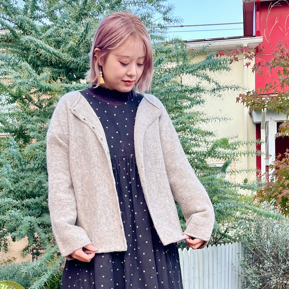 横編み2wayカーディガン 1枚目の画像