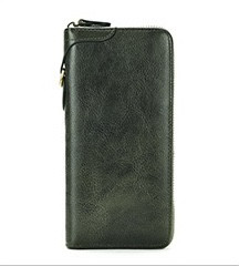 長財布　ラウンドファスナー　グリーン