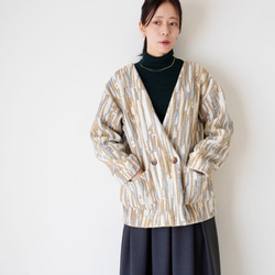 ◉秋口〜春先にぴったり◉ ダブルボタンロングコート インディゴリネン