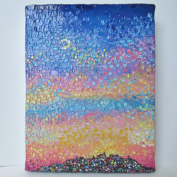 送料無料][匿名配送] 一点もの 水晶 鉱石 宝石 油絵 油彩 絵 絵画 南雲