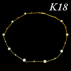 K18 18金　天然淡水真珠　ペンダント　45cm AU750刻印入り K18 18金 天然淡水真珠 ペンダント 45cm AU750刻印入り