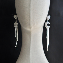 星　月　ハートのブライダルイヤリング　星イヤリング　月イヤリング 16枚目の画像