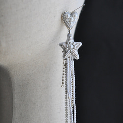 星　月　ハートのブライダルイヤリング　星イヤリング　月イヤリング 14枚目の画像