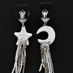 星　月　ハートのブライダルイヤリング　星イヤリング　月イヤリング 13枚目の画像