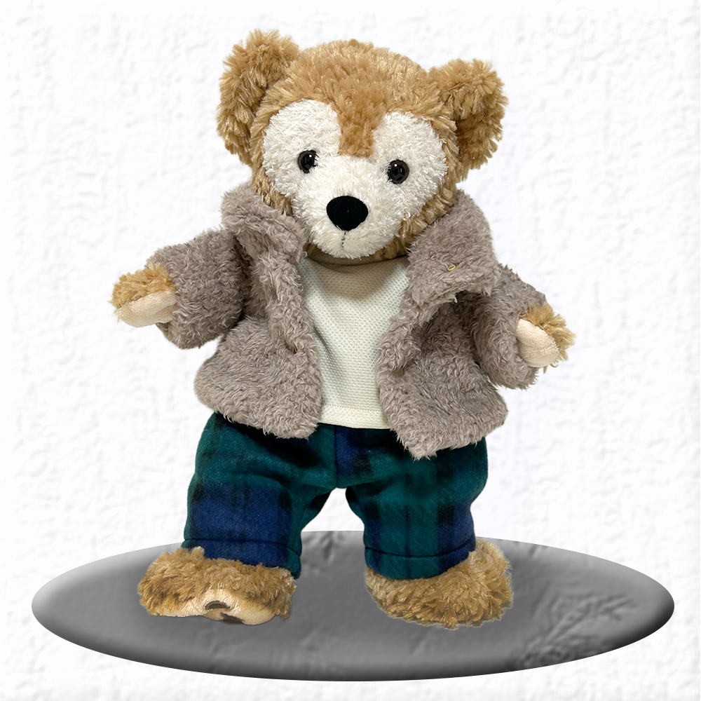 ダッフィー ボア コート パンツ Tシャツ コーデ セット もふもふ 服 衣装 コスチューム 洋服 Sサイズ 送料無料