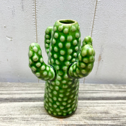 サボテン花瓶 グリーン セラミック フラワーベース SERAXベルギーデザイン 8枚目の画像
