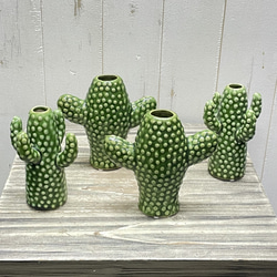 サボテン花瓶 グリーン セラミック フラワーベース SERAXベルギーデザイン 13枚目の画像