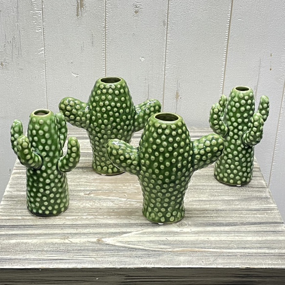 サボテン花瓶 グリーン セラミック フラワーベース SERAXベルギーデザイン 13枚目の画像