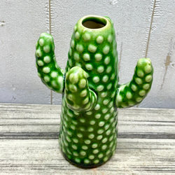 サボテン花瓶 グリーン セラミック フラワーベース SERAXベルギーデザイン 9枚目の画像