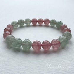 リチウムクォーツインガーデン 9.5mmアップ 天然石 ブレスレット