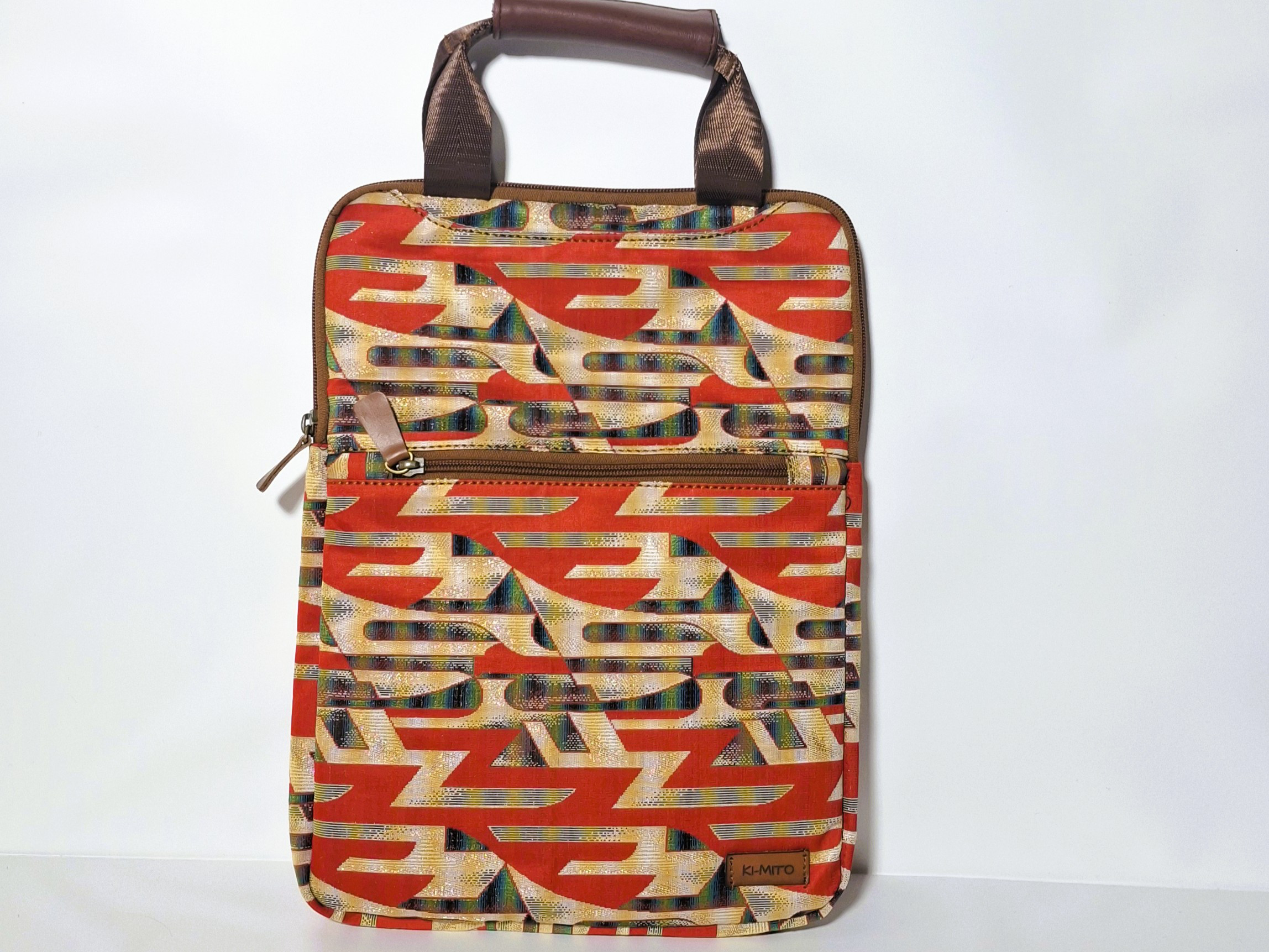 PCケース　バック　LARAS（ララス）リメイク　アップサイクル　帯　一点もの　ユニセックス　抽象模様