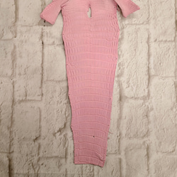 ワニ革  素マット モルガナイトピンク　「長財布向け」サイズ No.CM0185 5枚目の画像