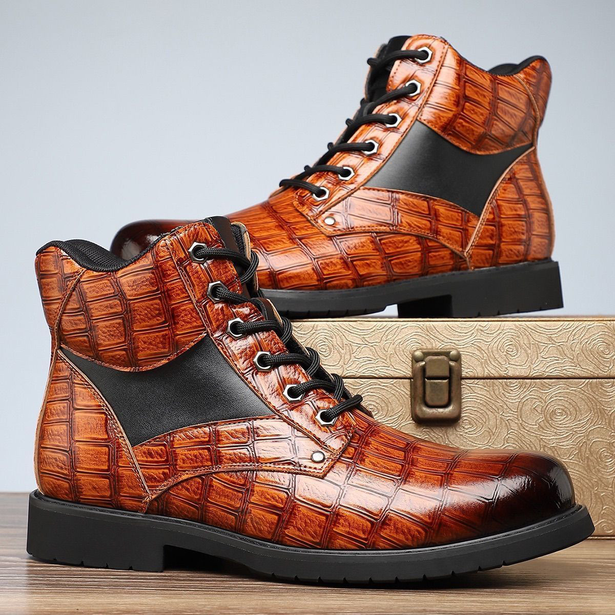 ブーツ バイクブーツ メンズ バイク用品 アンクルブーツ コンバットブーツ ヴィンテージ フェイクレザー 厚底