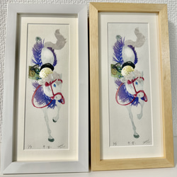 四季を彩る花版画 藤の花 額付き ホワイト額 版画 かさね 通販