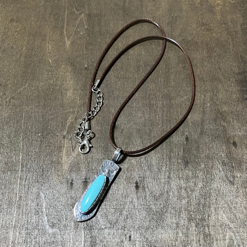 キングマン　ターコイズ　ヴィンテージ　フェザー　シルバー　ネックレス キングマン ターコイズ ヴィンテージコイン フェザー シルバー