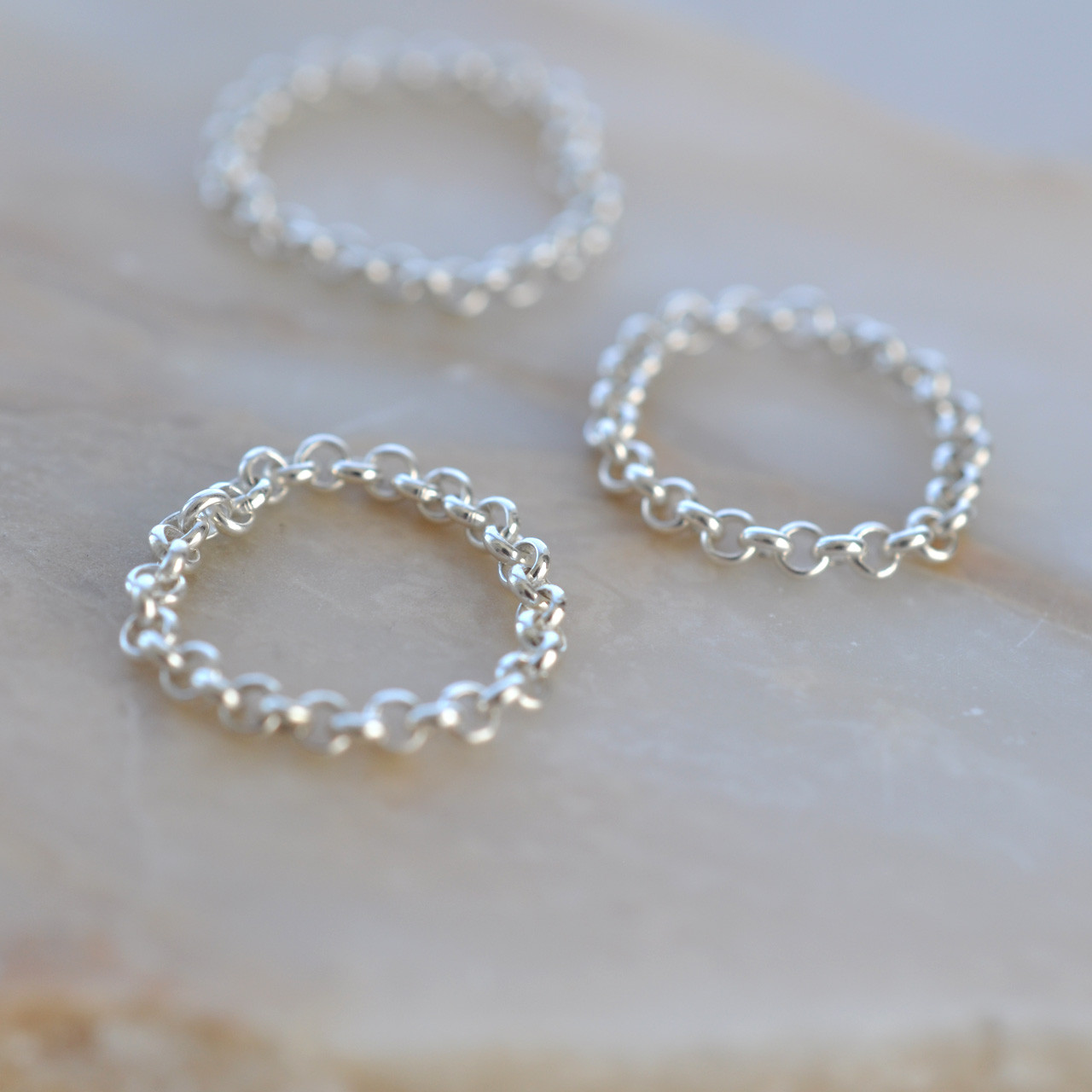 【LINK RING – Slim】シルバーチェーンリング