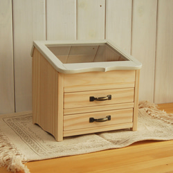 レトロ風な小物入れ、木製、天然木 フリーボックス・小物入れ level18