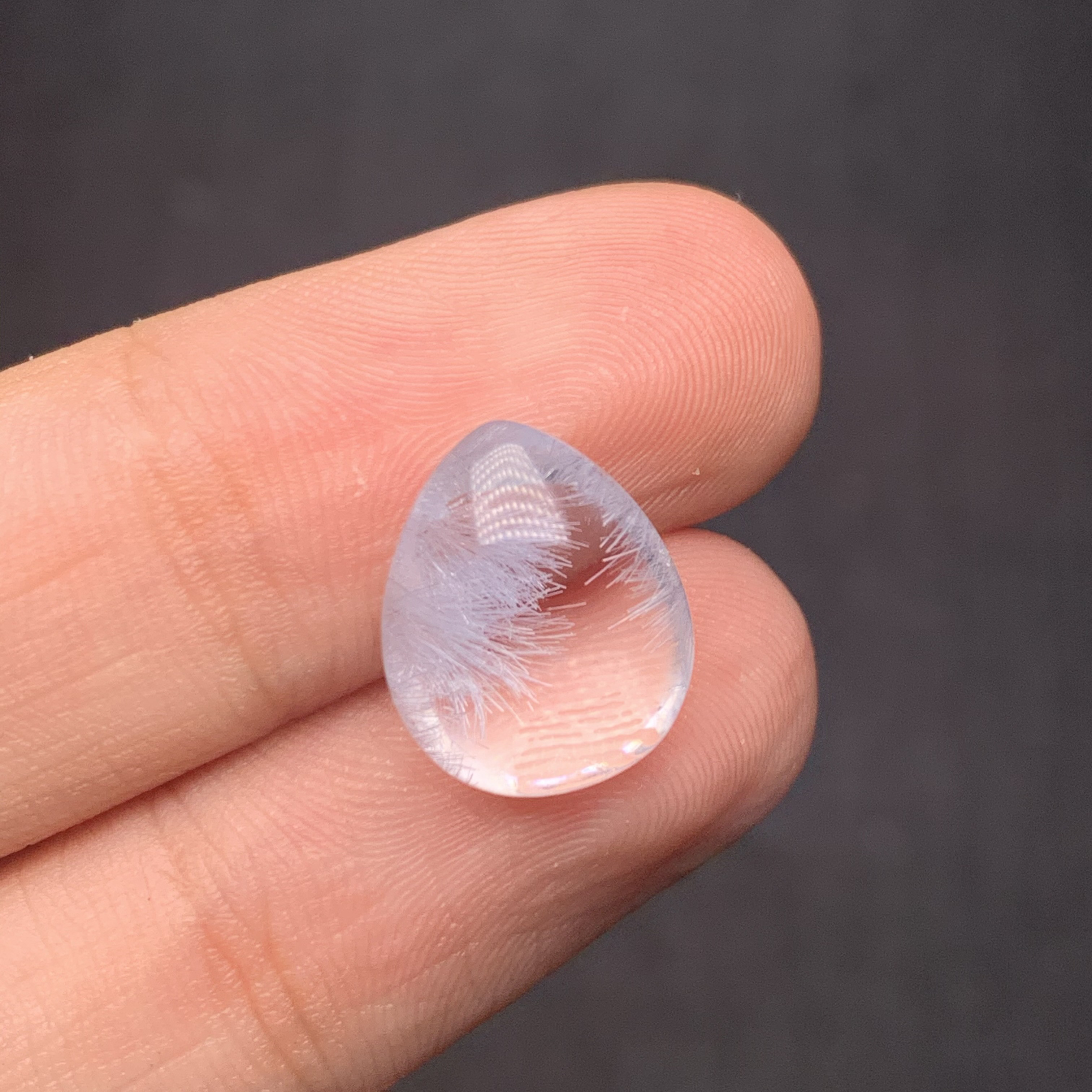 1.4グラム デュモルチエライトインクォーツ ルース／天然水晶の中の青い世界／一点もの 希少天然石